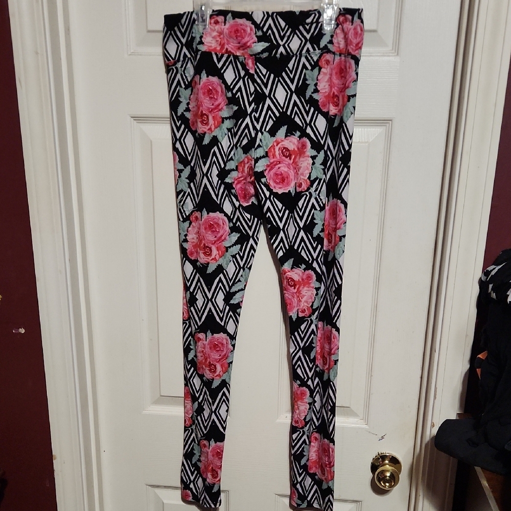 Floral Geometric Leggings XL